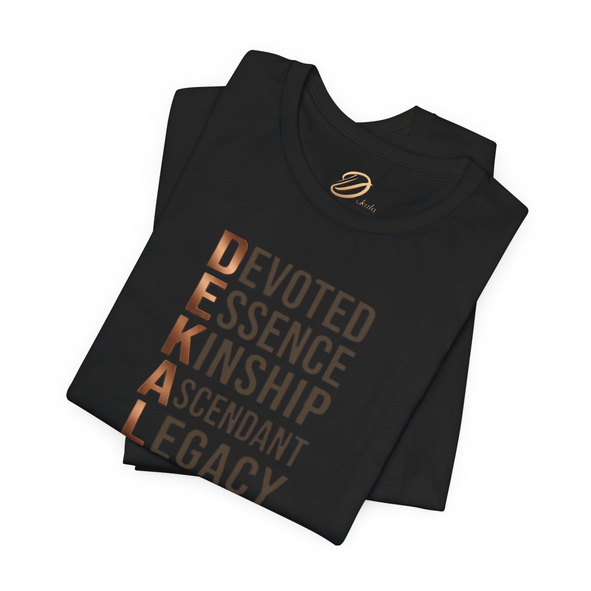 Dekala Acrostic Tee – Devoted. Essence. Kinship. Ascendant. Legacy. Architect.