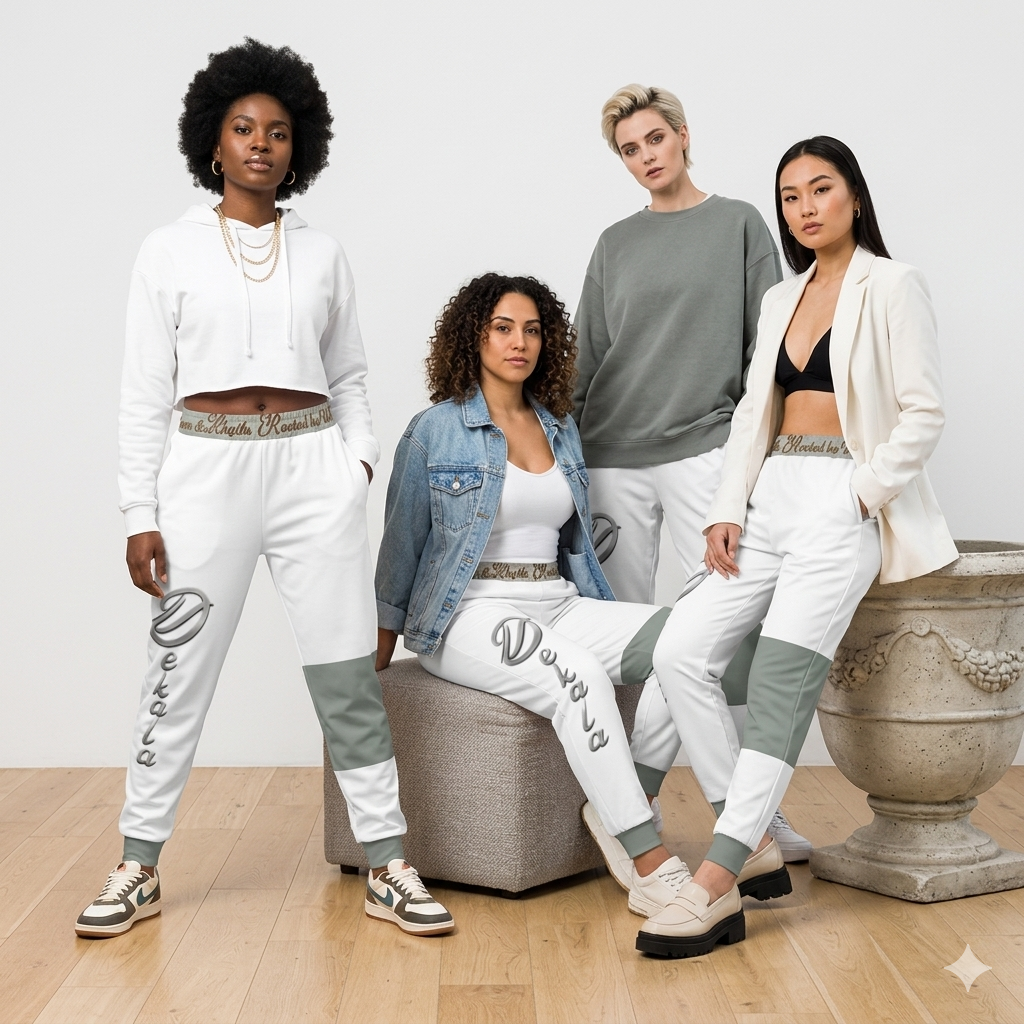 Dekala Signature Joggers – Pearl White