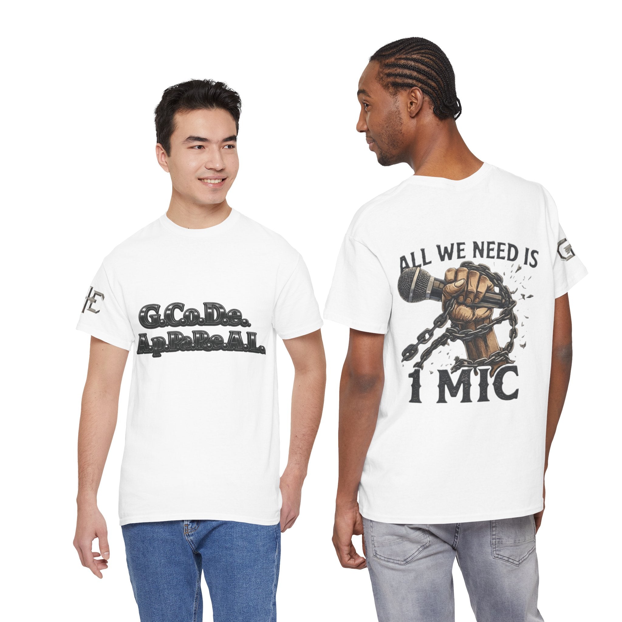 All We Need Is 1 Mic T-Shirt — Rapper Microphone Graphic Tee