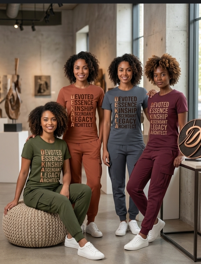 Dakala Vertical Acrostic Tee — 'DAKALA' Devoted Essence Kinship Ascendant Legacy Architect