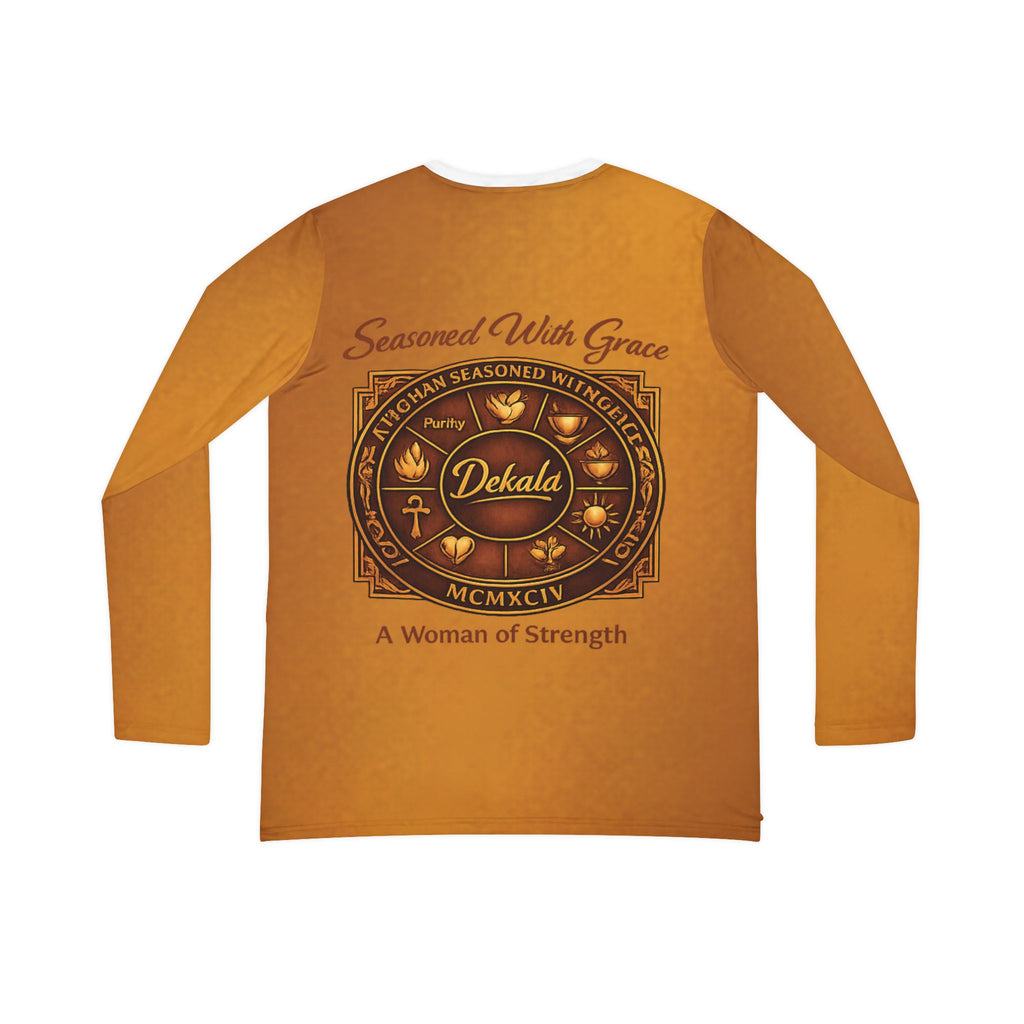 Salty Queen V-Neck Long Sleeve — Women's Retro Script Shirt