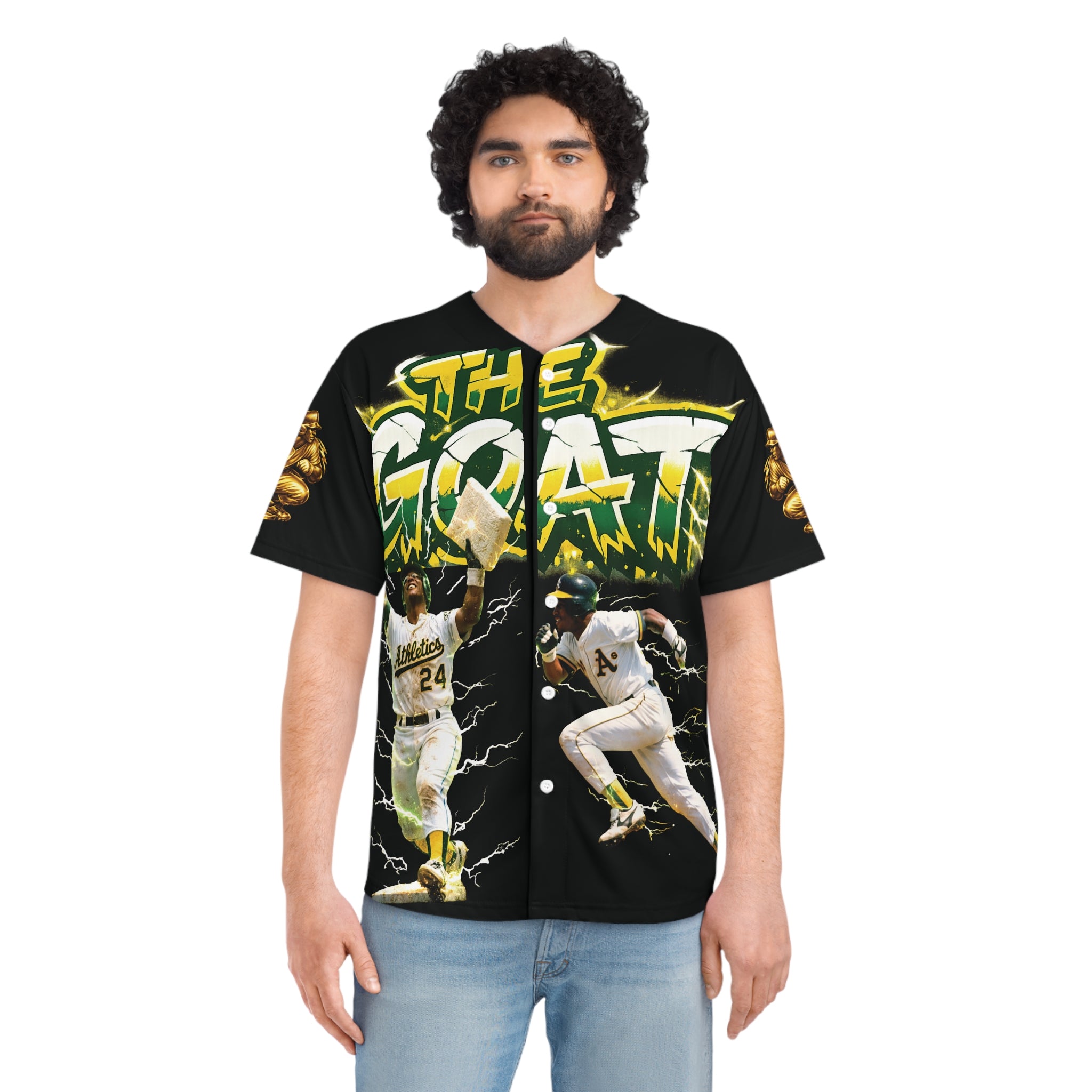 The GOAT — All-Over Print Baseball Jersey