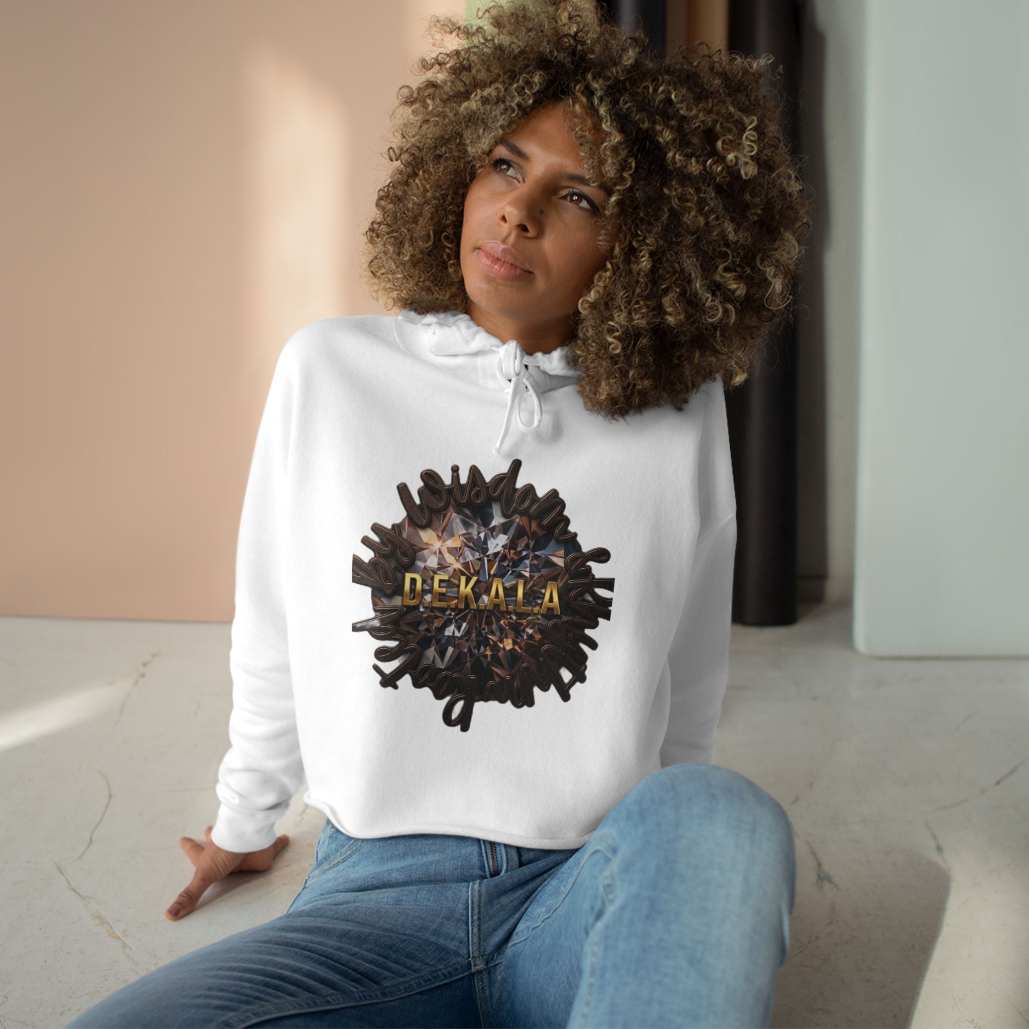 Believe Crop Hoodie — "BELIEVE Live This Life" Inspirational Women's Cropped Sweatshirt