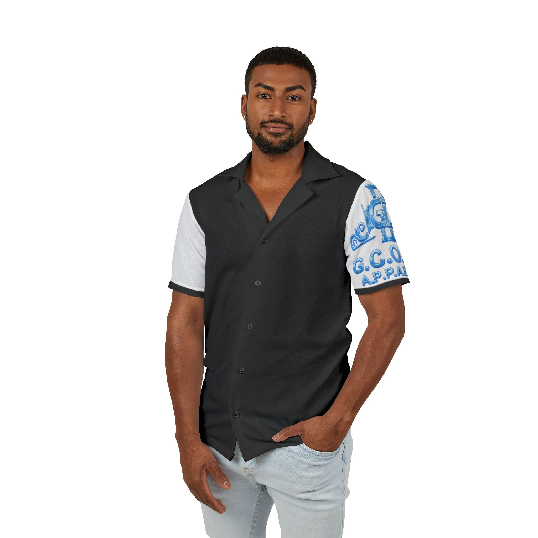 Red Vintage Crest Camp Shirt - Men's Hawaiian Button-Up